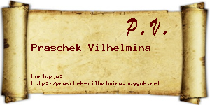 Praschek Vilhelmina névjegykártya